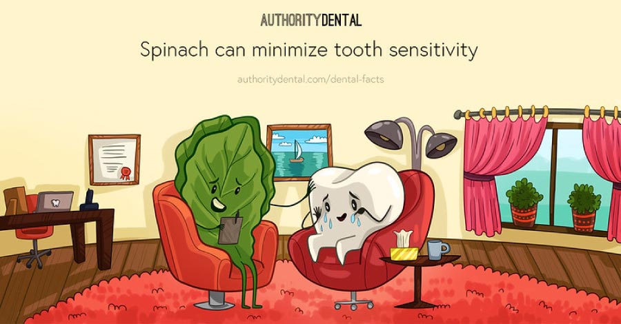 Cartoon about tooth sensitivity with a tooth at the therapist.